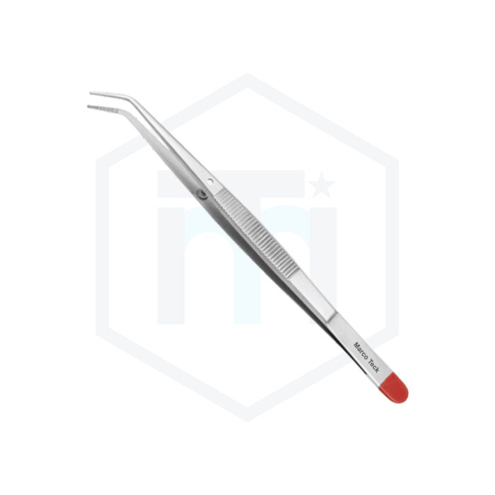 London-College Tweezer Angled Serrated